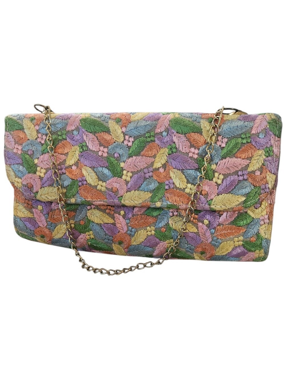Vintage Embroidered Envelope Hand Bag